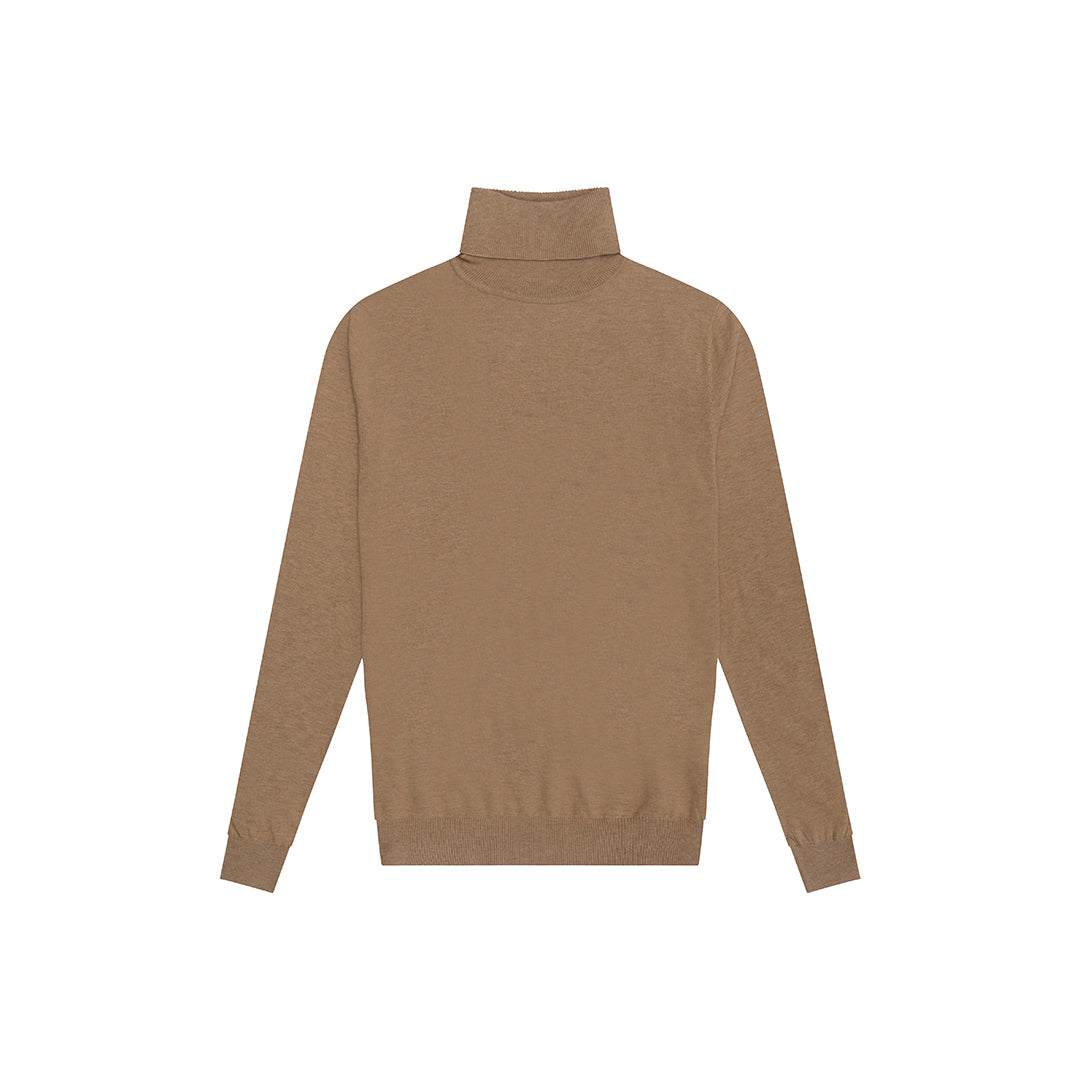 Sweater Cuello Tortuga en color Camel de Perry Ellis SW00097061