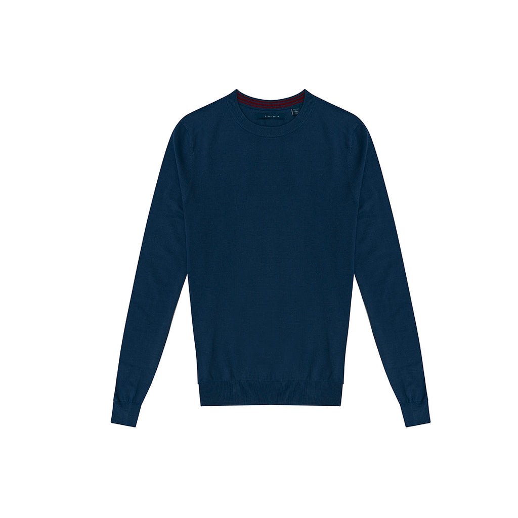 Sweater Perry Ellis Crew Neck SW00098 - Azul Oscuro - modelo frente