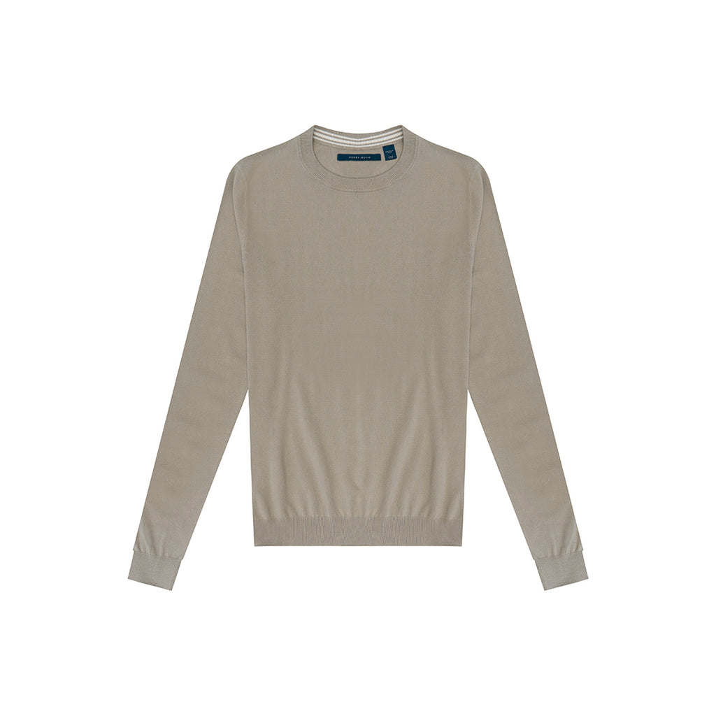 Sweater Perry Ellis Crew Neck SW00098 - Habano Claro - modelo frente