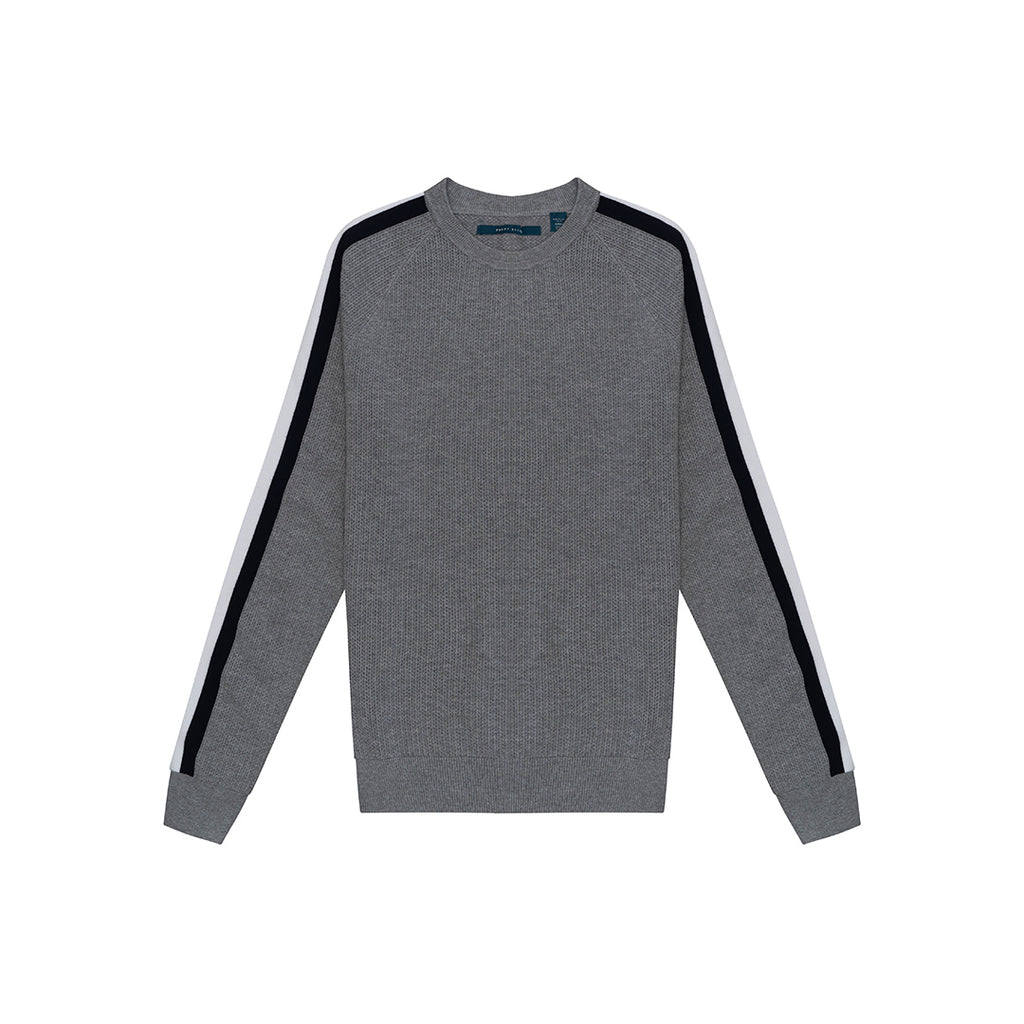 Sweater Perry Ellis Crew Neck SW00101 - Gris Claro - Frente ghost mannequin