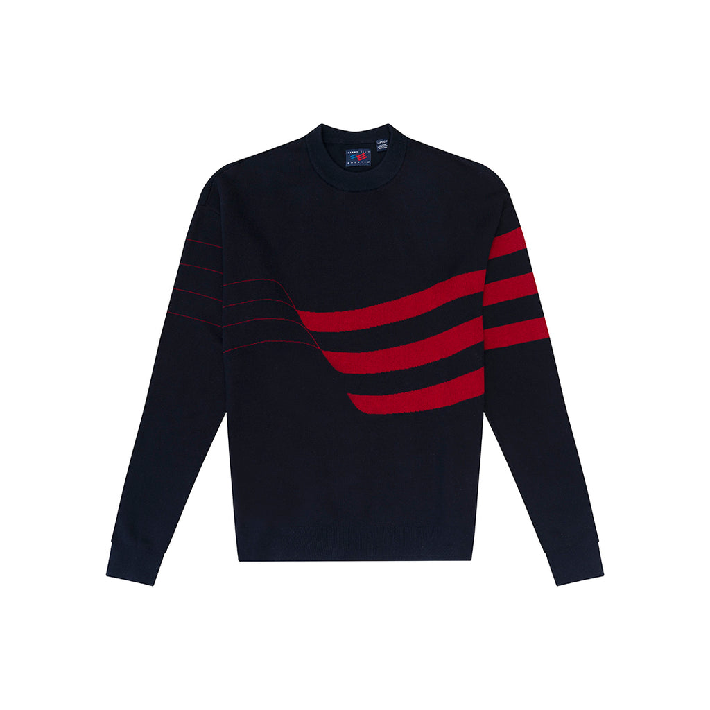 Sweater Perry Ellis Crew Neck SW00103 - Azul Oscuro - Frente ghost mannequin