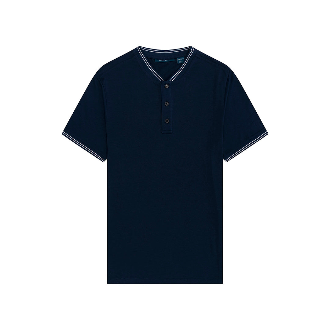 T-Shirt Perry Ellis TS00009 - Azul Oscuro - Frente ghost mannequin Imagen principal del producto