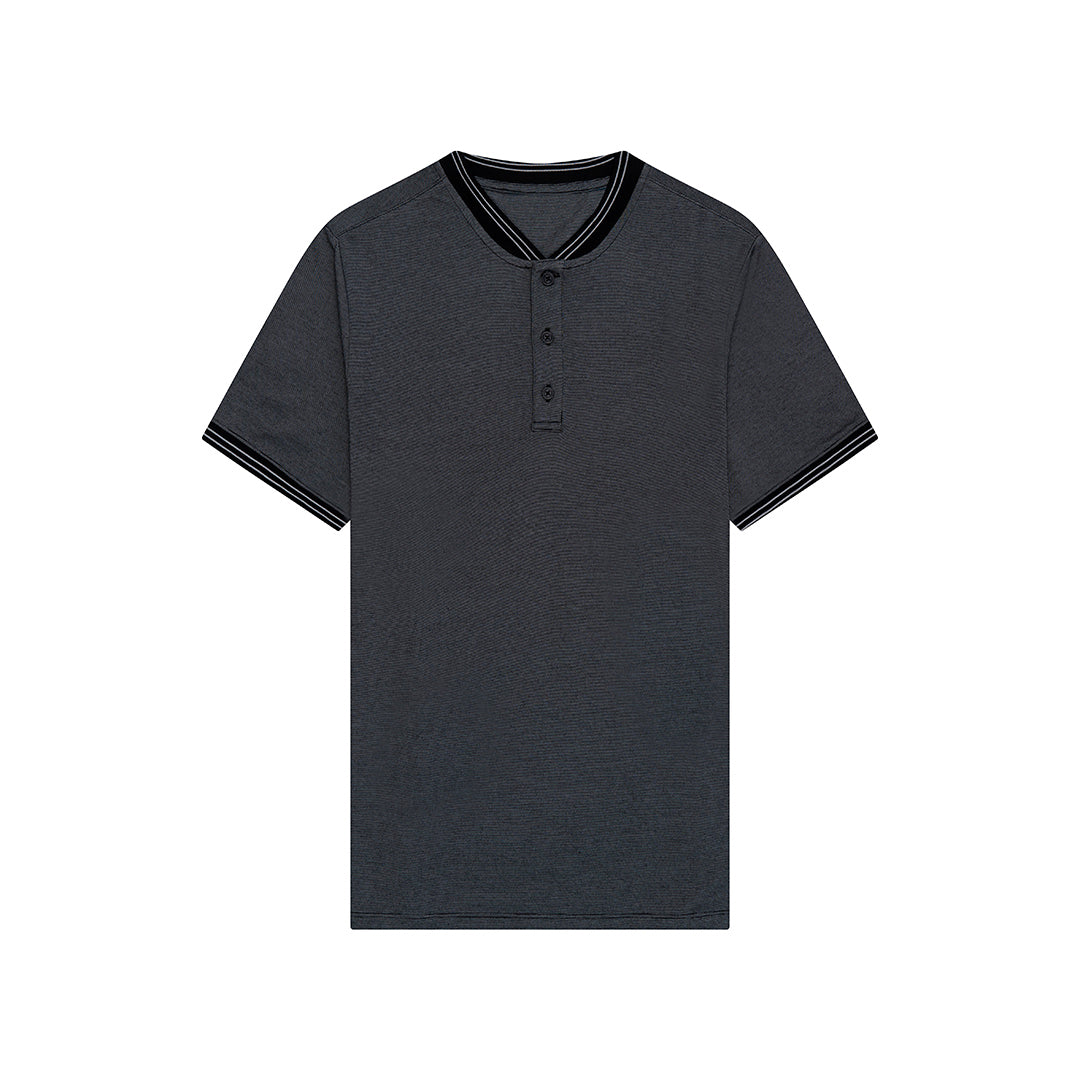 Camiseta con botones en Negro de Perry Ellis TS00009031