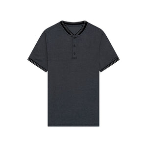 Camiseta con botones en Negro de Perry Ellis TS00009031