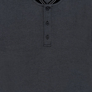 Camiseta con botones en Negro de Perry Ellis TS00009031