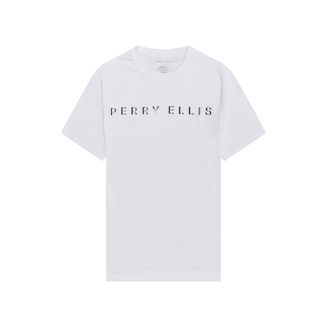 Camiseta Blanca con logo de Perry Ellis TS00013000