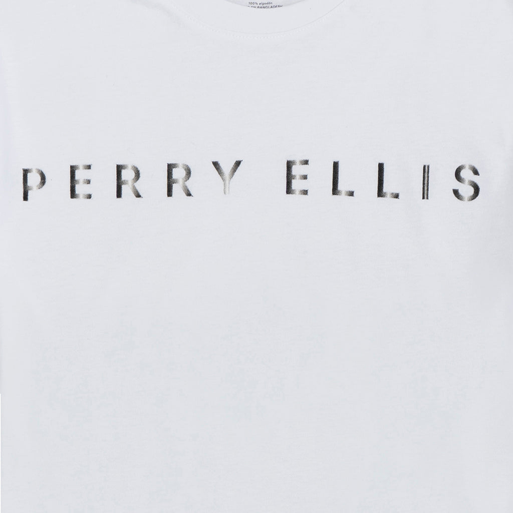 T-Shirt Perry Ellis Blanco TS00013 - Detalle logo