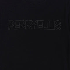 Camiseta Negra con logo de Perry Ellis TS00014031